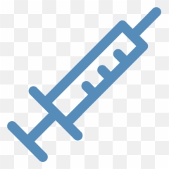Syringe Hypodermic Needle Clip Art Blue Transprent - Logo Emoji,Injector Emoji