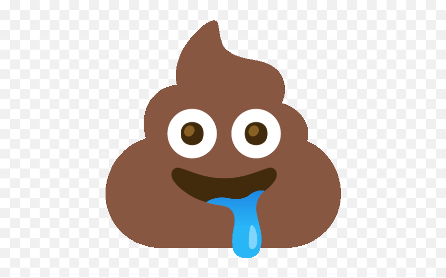 Drooling Poop Sticker - Drooling Poop Discover U0026 Share Gifs Emoji,Drooling Emoji