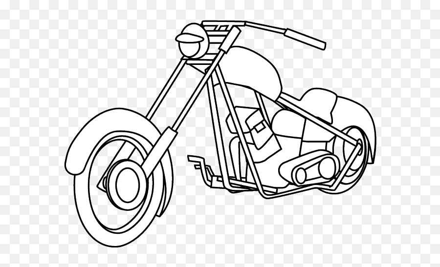 Harley Davidson Motorcycle Coloring - Motorcycle Coloring Pages Emoji,Harley Motorcycle Emoji