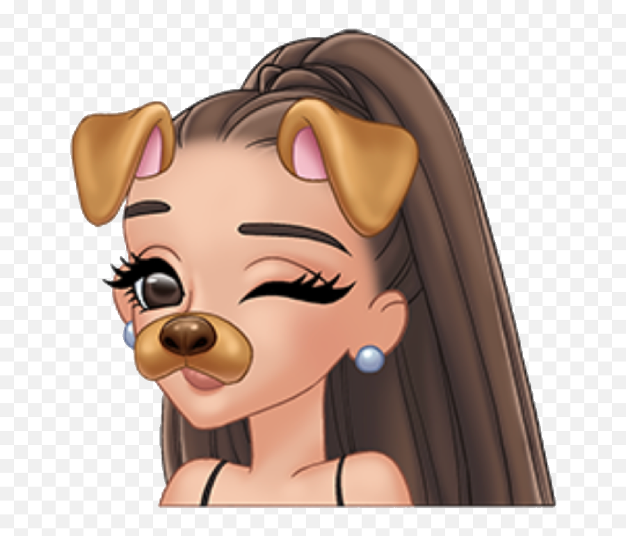 Dog Filter - Emoji Ariana Grande Hd Png Download Original Kawaii Roblox Girl Cute,Dog Emoji Png