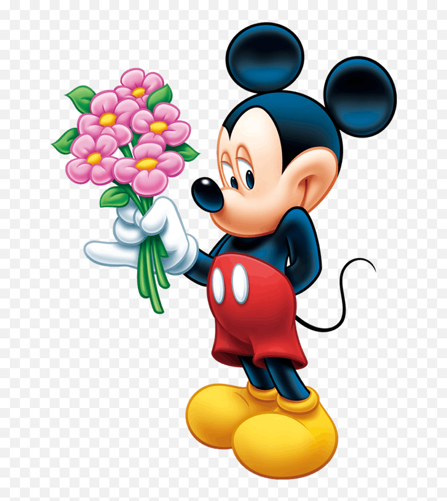 Wallpaper Mickey Mouse Backgrounds - Mickey Mouse With Flowers Emoji,Mickey Mouse Ears Emoji