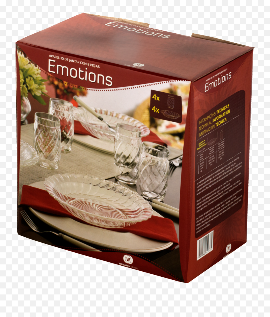 Aparelho De Jantar Transparente Vidro Wheaton Emotions Caixa - Wine Glass Emoji,Glass Box Of Emotions