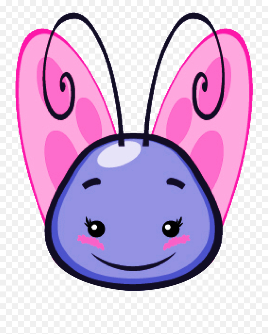 Lil Butterfly Head Transparent Png - Stickpng Vector Gallina Pintadita Peresonajes Emoji,Rooster Emoticon
