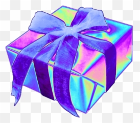 Holographic Small Canvas Art - Gift Box Png Aesthetic Emoji,Gift Emoji