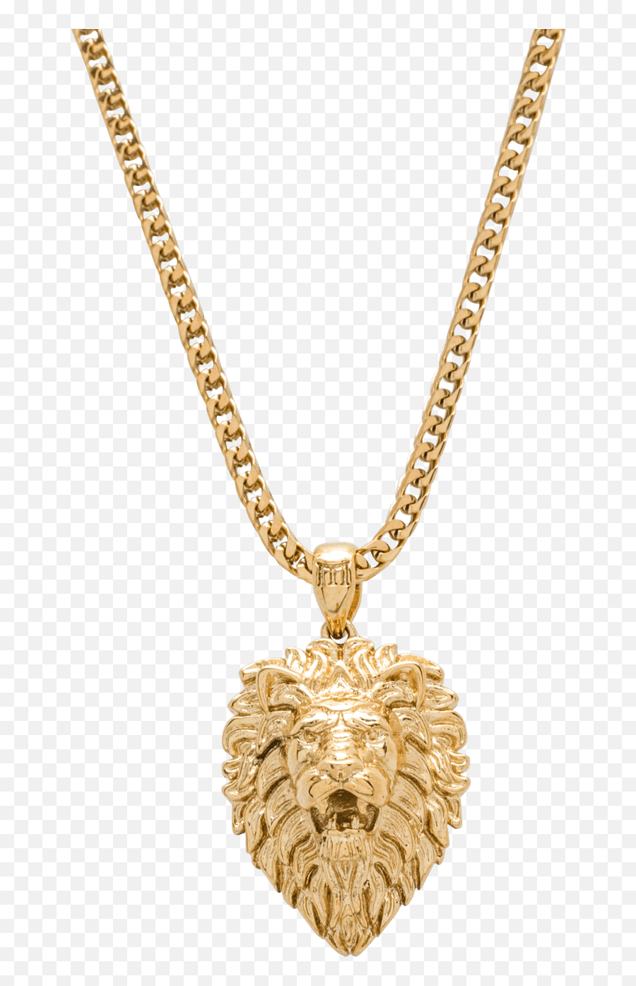 Lion Necklace - Gold Gold Lion Necklace Emoji,100 Emoji Gold Chain