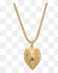 Lion Necklace - Gold Gold Lion Necklace Emoji,100 Emoji Gold Chain