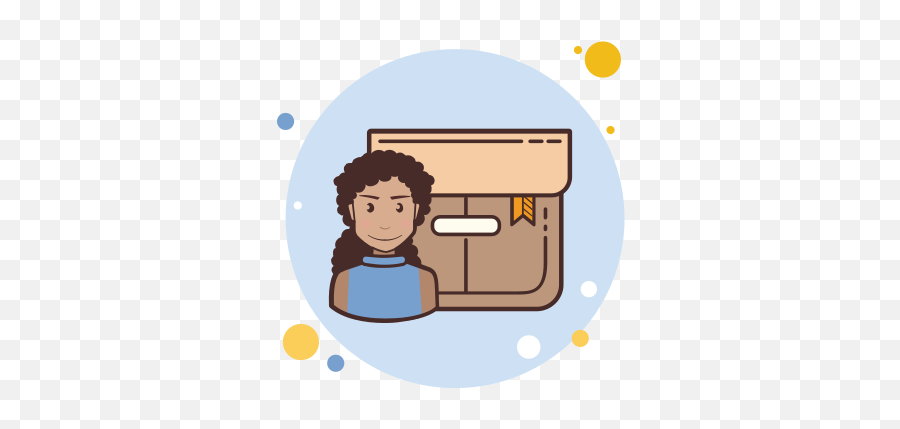 Long Curly Hair Girl Product Box Icon - Relationship Advice Icon Png Emoji,Emoji Hair Remover