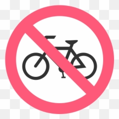 No Bicycles Emoji High Definition Big - No Bicycle Road Sign,Frame With An X Emoji