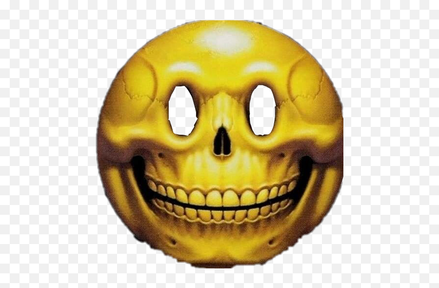 Pacman Skull Smile Sticker By Tru Graffix By Pacman - Wallpaper Emoji,How To Make Skull Emoticon