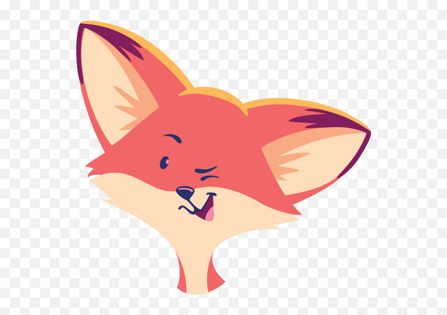 The Happy Fox Stickers By Christopher Springer - Happy Emoji,Red Fox Emoticon Tongue Sticking Out