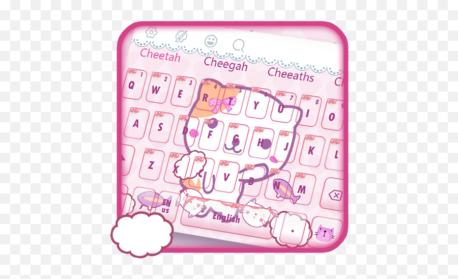 Cute Pink Kitty Cat Keyboard Theme U2013 Applications Sur Google - Dot Emoji,Superstar Emoji