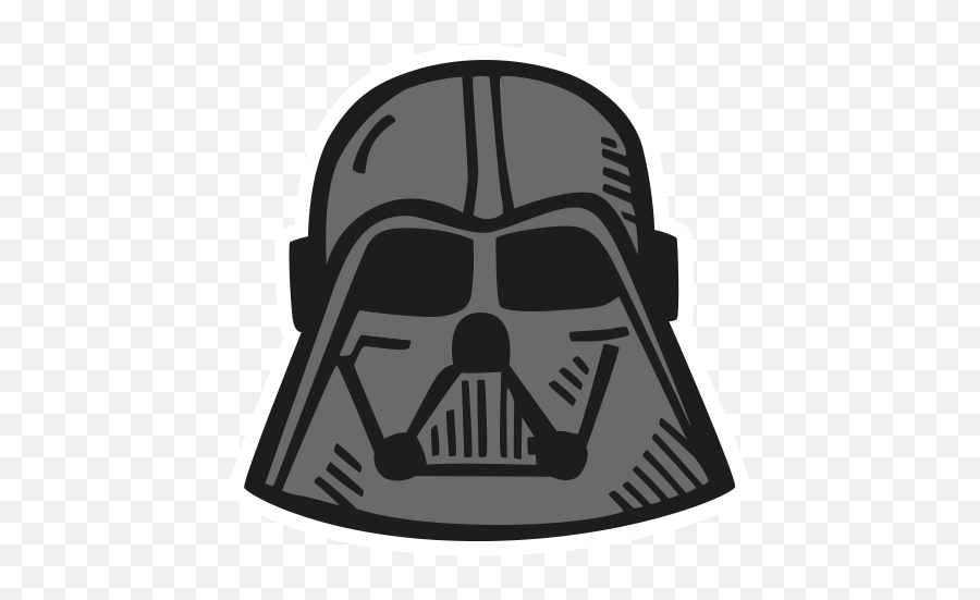 Icon Of Space Hand Drawn Color Sticker - Darth Vader Icon Emoji,Darthvader Emoticon