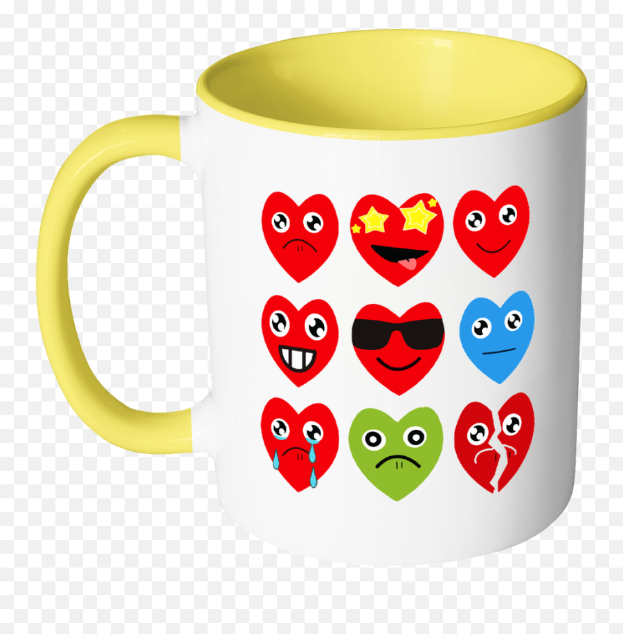 Heart Emojis - Gift For Valentineu0027s Day Mugs U2013 Tee Support Mug,Colorful Heart Emojis