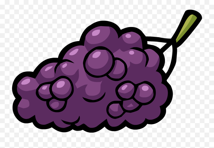 Grape Clipart Fruit Individual - Club Penguin Smoothie Smash Fruits Emoji,Smoothie Emoticon