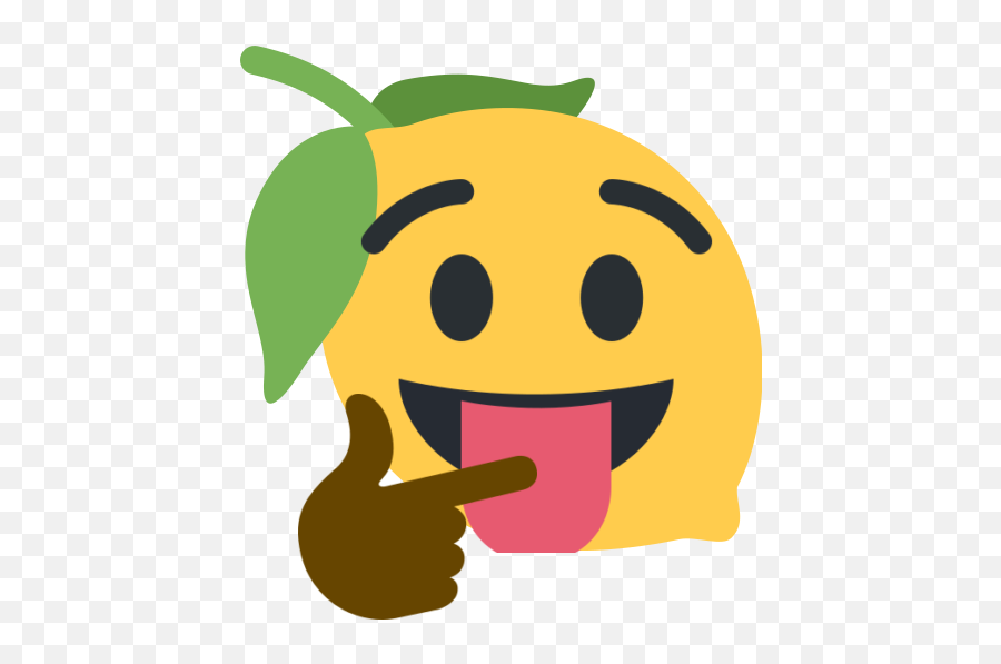 Eyes Wide Open - Lemon Emojis,Tongue Out Emoji