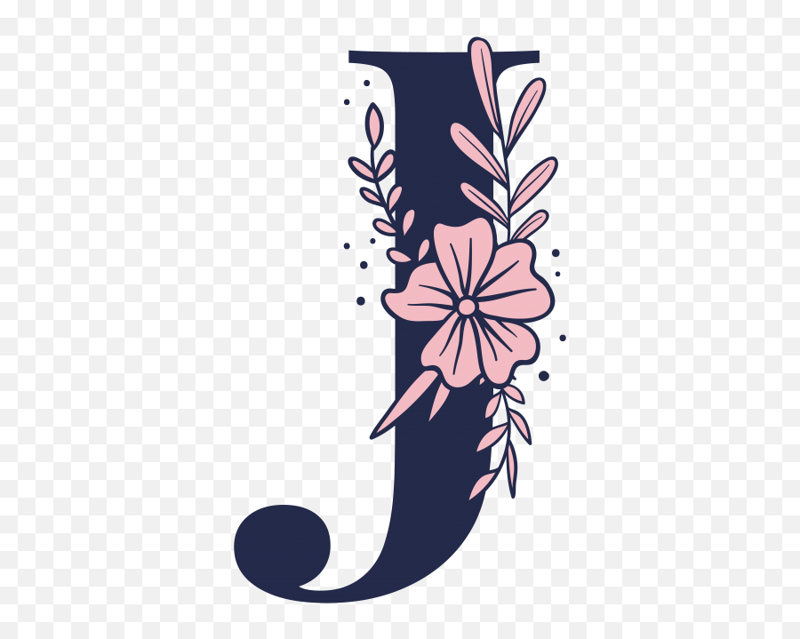 Floral Alphabet J Letter Png Transparent Image - Botanical Letter J Emoji,Emojis For Letters Of The Alphabet