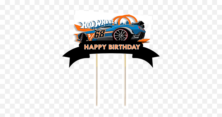 Hot Wheels Cake Topper Kids Birthday Party Decoration Image Cut Card Ebay Emoji,Emojis Themes Of A Birthday Party