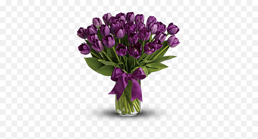 Passionate Purple Tulips Bouquet 102 Deluxe Tulips Emoji,Virtual Flower Bouquet Emoticon