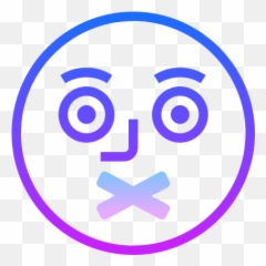 Icono De Silencio Estilo Gradient Line Emoji,Callate Emoticon