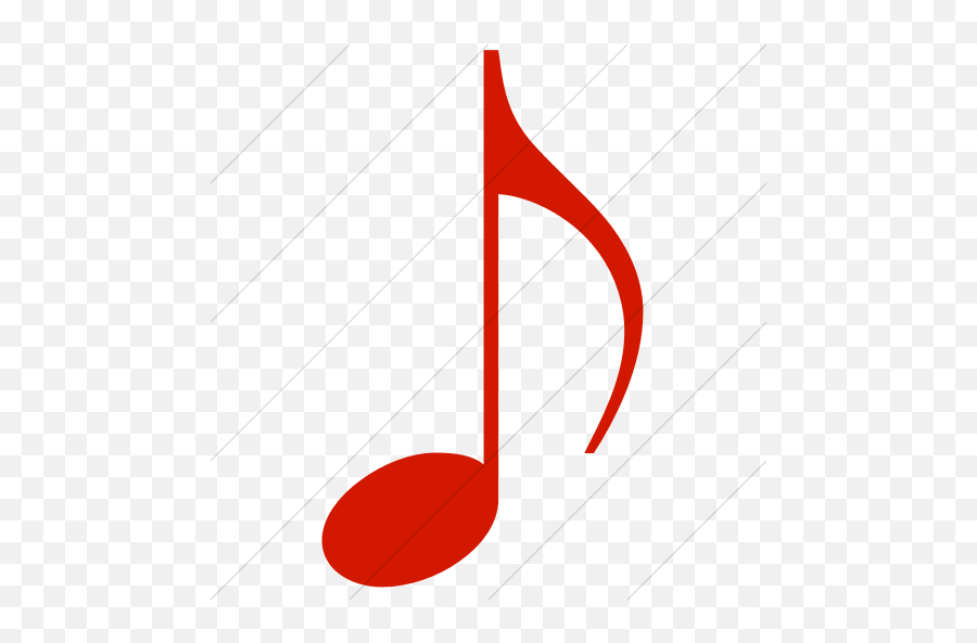 Simple Red Classica Music Note Icon - Clip Art Music Notes Red Emoji,Music Note Emoticons Facebook