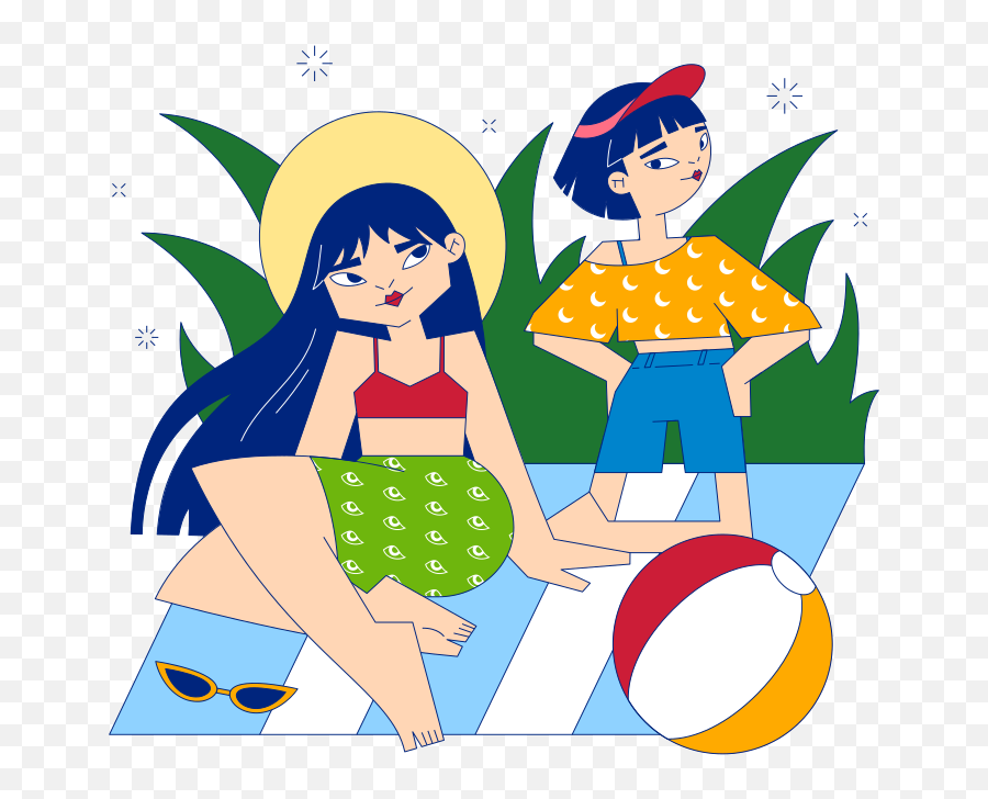 Summer Holidays Clipart Illustrations U0026 Images In Png And Svg Emoji,Summer Girl Emojis