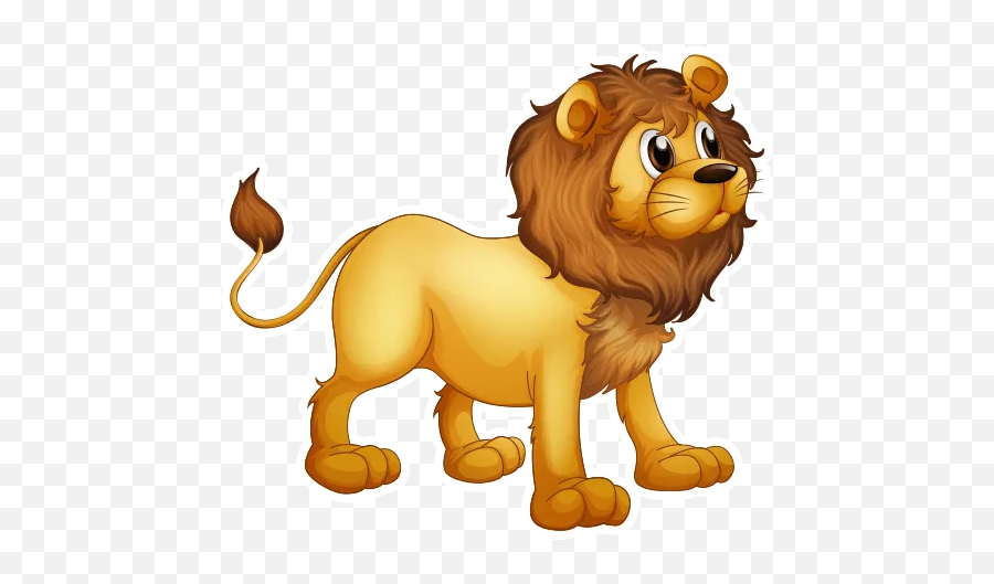 Lion By Marcos Roy - Sticker Maker For Whatsapp Emoji,Lion Emoji Vector