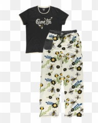 Queen Bee Womenu0027s Regular Fit Pj Set Lazyone Emoji,Bee And Sunflower Emoji