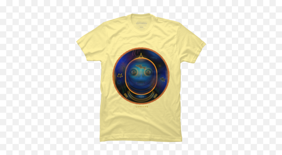 Yellow Shark T - Shirts Design By Humans Emoji,Sea Emoticon