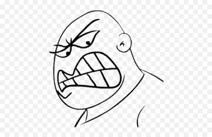 Angry Grumpy Emotion Face Sticker By No Name - Bauhaus Archiv Emoji,Emotion Drawing Meme