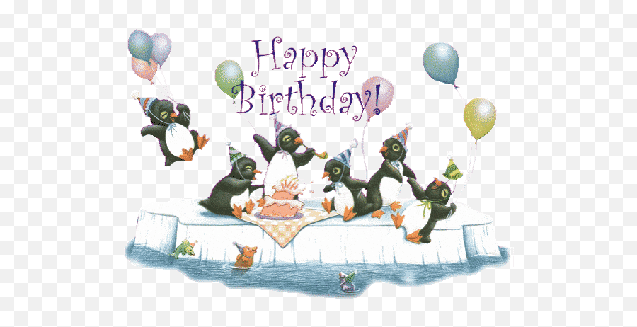 Top Penguin Birthday Stickers For - Happy Birthday Penguin Surfing Gif Emoji,Penguins Emoji