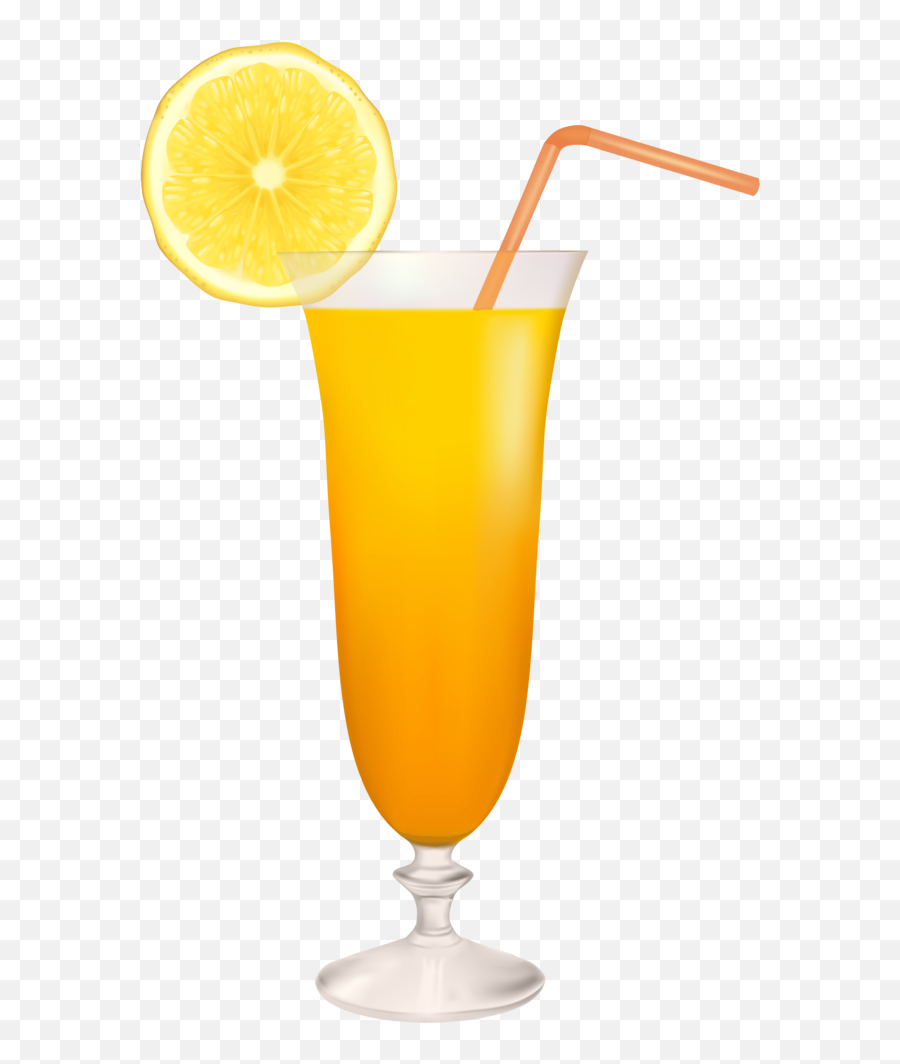 Cocktail Glass With Lemon Png Clipart - Drink Glass With Lemon Emoji,Cocktail Sunrise Emoji