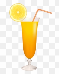 Cocktail Glass With Lemon Png Clipart - Drink Glass With Lemon Emoji,Cocktail Sunrise Emoji
