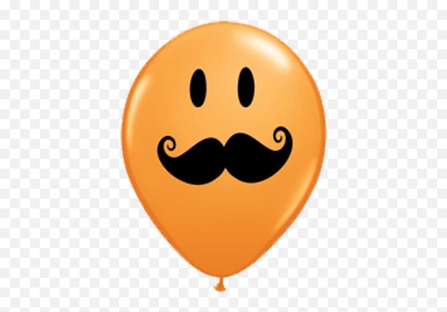 Qualatex 5 Moustache Balloons - Various Colours Modelling Balloon Emoji,Moustache Emoticon
