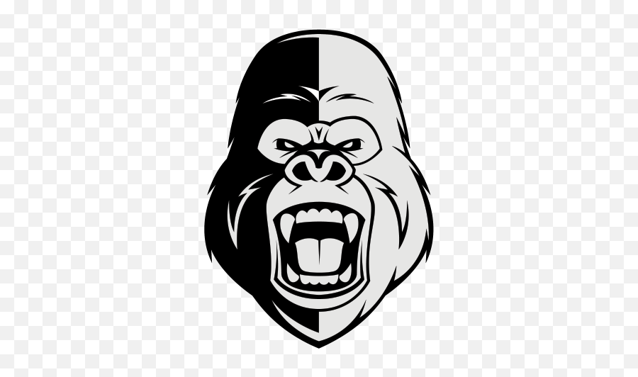 Gorilla Face Png - Drawing Gorilla Mouth Gorilla Face Gorilla Face Drawing Easy Emoji,Gorilla Emoji
