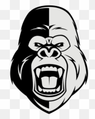 Gorilla Face Png - Drawing Gorilla Mouth Gorilla Face Gorilla Face Drawing Easy Emoji,Gorilla Emoji