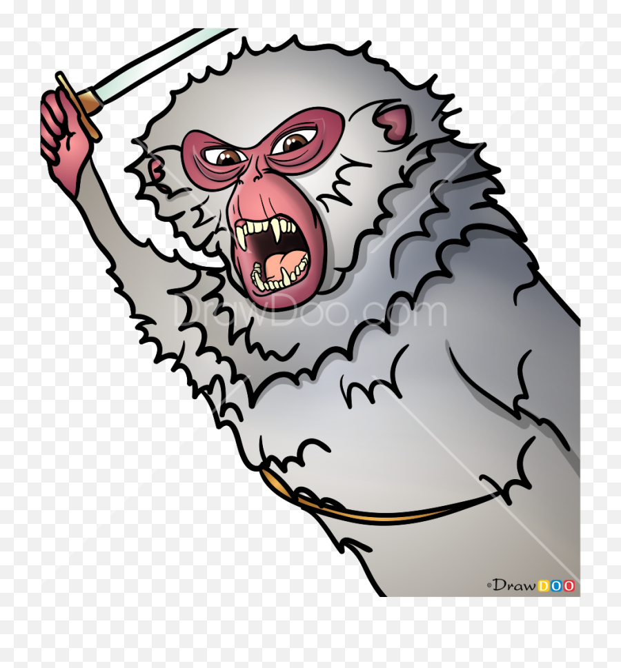 To Draw Monkey Kubo And The Two Strings - Draw Kubo And The Two Strings Easy Emoji,How To Draw The Monkey Emoji