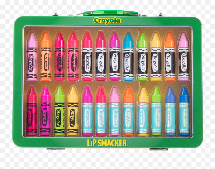 Lip Smacker Crayola 24 - Piece Lip Balm Vault Lip Smacker Crayola Emoji,Crayon Emoji