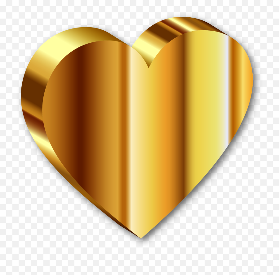 Gold Png Pic - Heart Of Gold Emoji Full Size Png Download Gold 3d Heart,Gold Star Emoji