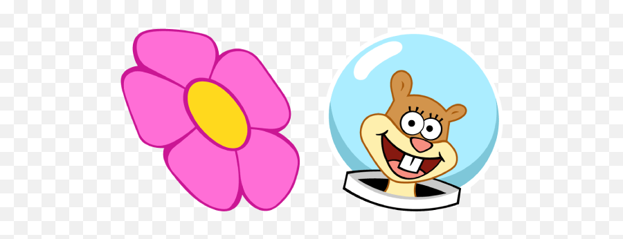 Spongebob Sandy Cheeks Flower Cursor - Sandy Cheeks Flower Png Emoji,Spongebob Emotion Anxiety