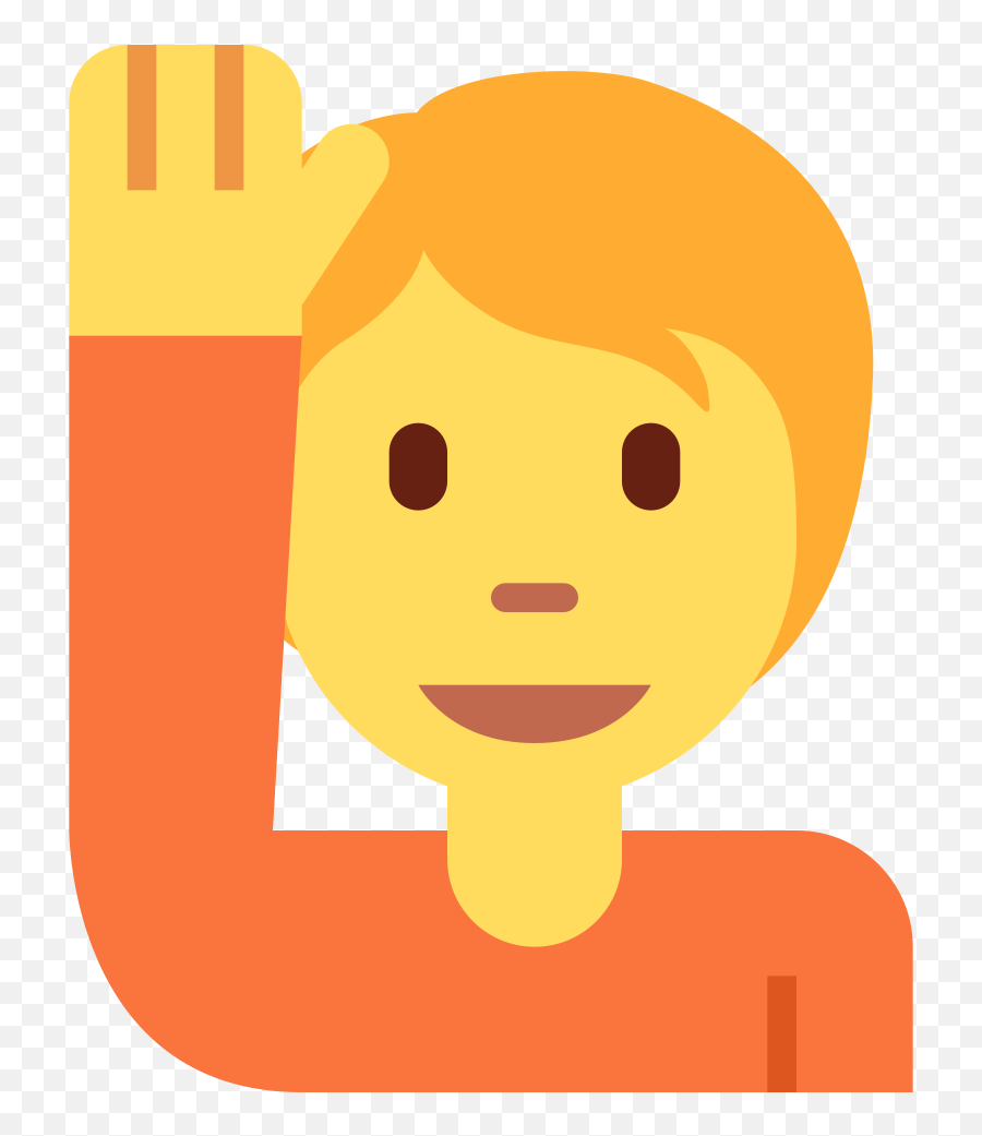 Person Raising Hand Emoji Clipart Free Download Transparent - Raise Hand Emoji Gray Hair,Emoji Guy Pick