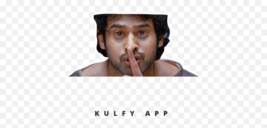 Shhh Sticker - Prabhas Telugu Actor Expressions Kulfy Language Emoji,Brahmanandam Emotions