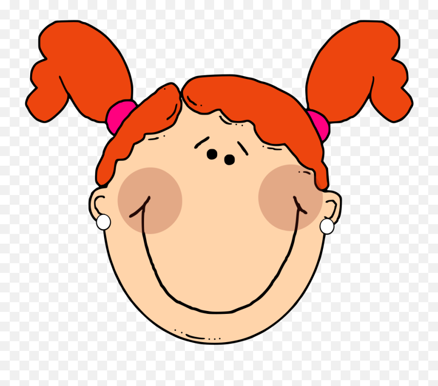 Smiling Red Head Girl Png Svg Clip Art - Red Head Girl Clipart Emoji,Red Headed Emoticon Smiley