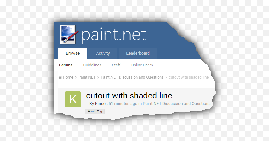 Cutout With Shaded Line Resolved - Paintnet Discussion Language Emoji,Emoji Cut Outs