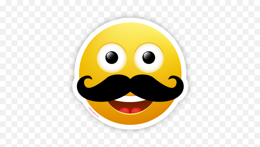 Mustache Emoji - Happy,Rofl Emoji