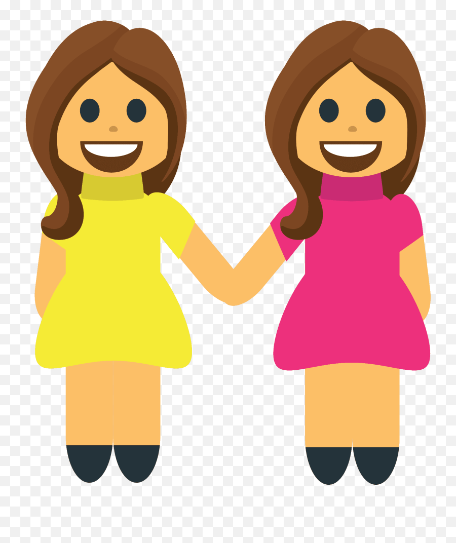 Women Holding Hands Emoji Clipart Free Download Transparent,Girl Love Girl Emoji