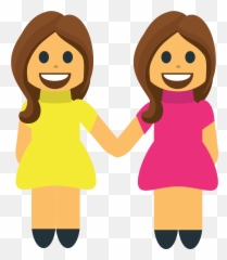 Women Holding Hands Emoji Clipart Free Download Transparent,Girl Love Girl Emoji