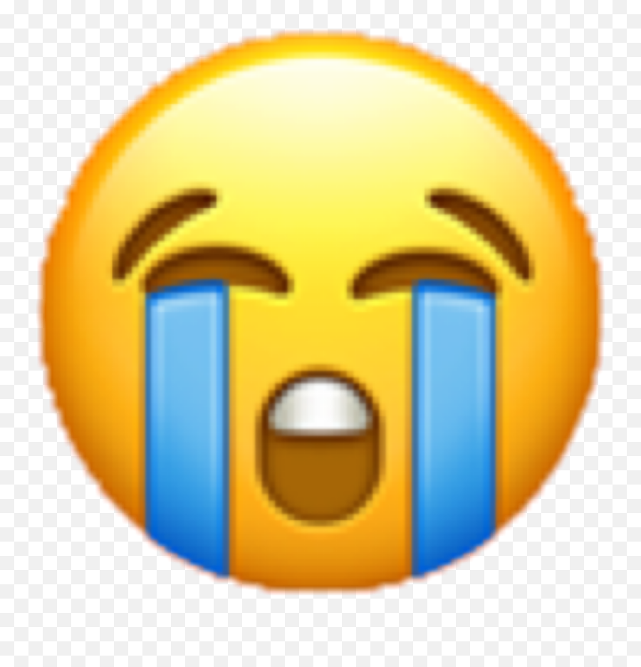 Crying Emoji Sticker - Transparent Background Cry Emoji Png,Crying Emoticon Text