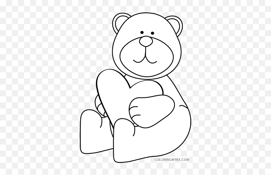 Black And White Bear Hugging A Heart Black And White Pyiulm - Dot Emoji,Bear Black And White Emoji