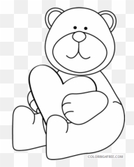 Black And White Bear Hugging A Heart Black And White Pyiulm - Dot Emoji,Bear Black And White Emoji