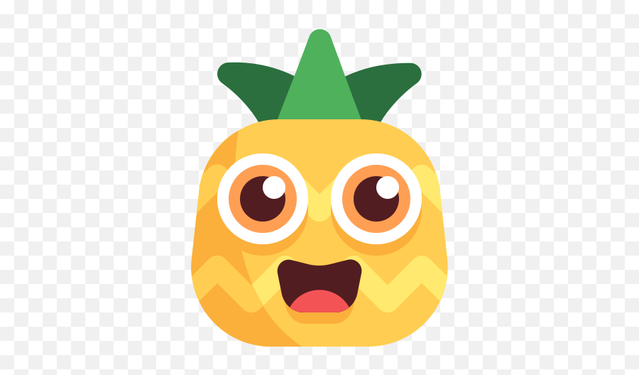 Pineapple Emoticon Emoji Free Icon Of Pineapple - Happy,Download Cute Emoji